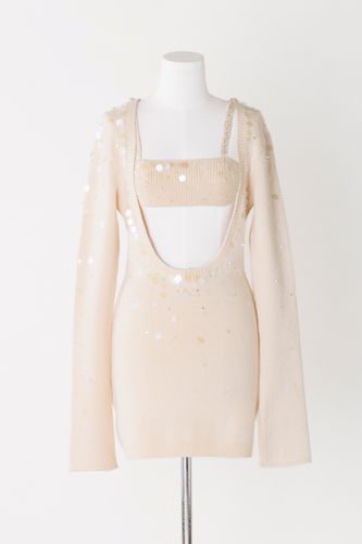 Spangle Angola Wool Knit Bra and Sweater | Flanerie